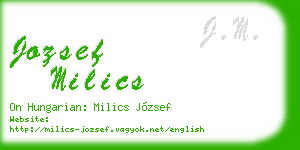 jozsef milics business card
